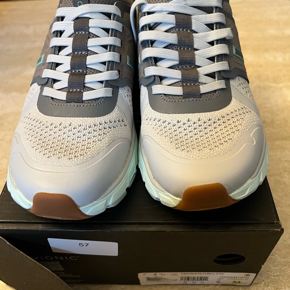Vionic Shoes - NIB - Vionic Captivate, Light Gray and Teal Sneakers